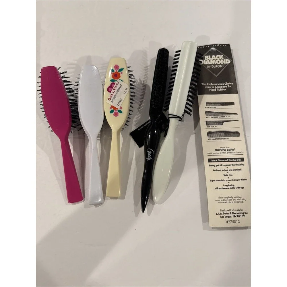 Lot Of 6 VTG Hair Brush Scalpmaster 3000 Brushstrokes Goody Phillips France